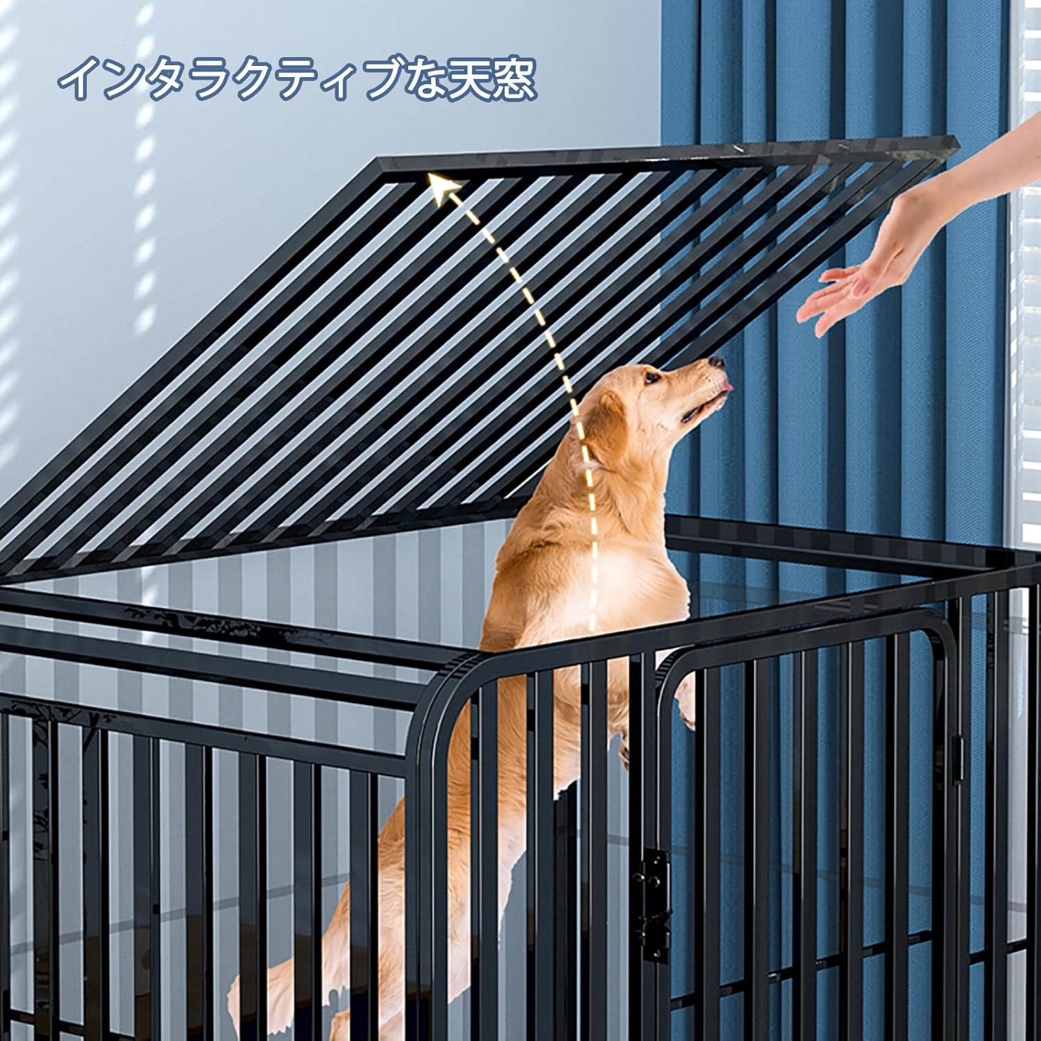 Zxyler 犬ケージ|ペットサークル トレイ付き 屋根・車輪付 簡単組立 Zxyler 犬ケージ|ペットサークル トレイ付き 屋根・車輪付 簡単組立